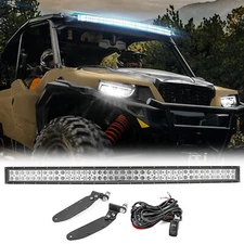 WEISEN 42" LED Curved Light Bar+Roof Mount+Wire For Polaris General XP 4 1000