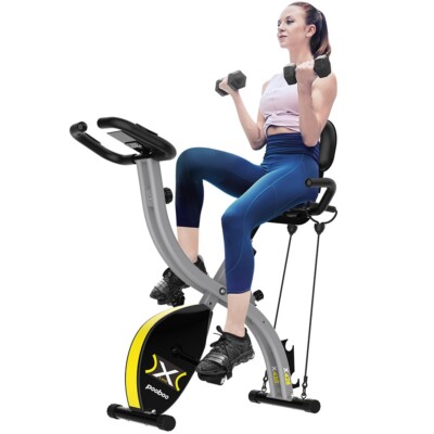 Folding X Bike Exercise Bike Fitness Bike Stationary Bike Upright