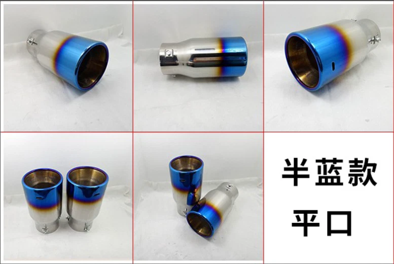 Tubo de escape punta silenciador tubo de escape moldura para Honda CR-V CRV 2017-2019 azul Foto 4 de 4