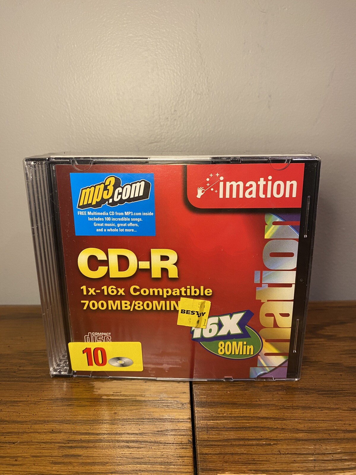 Imation 10 Pack 700MB 80 MIN 1x-16x Compatible CD-R with Jewel Case - Brand New