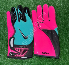 Nike NFL OBJ PE Vapor Jet 6.0 Football Gloves Lebron South Beach Black Size 2XL