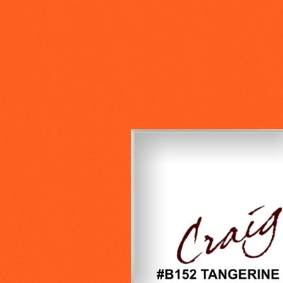 Craig Frames Smooth Orange Mat With a Bevel Cut Opening For a Picture Frame
