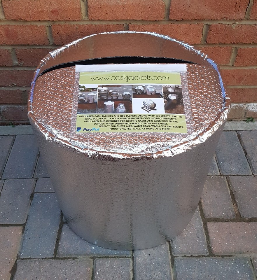 2 EISDECKEN & 1 ISOLIERTE 30ltr FEG JACKE Fass Bierkühler Ale Pumpe Fass