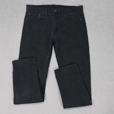 Levi's 510 Jeans Mens 32 x 28 Skinny Fit Black Denim Dark Wash