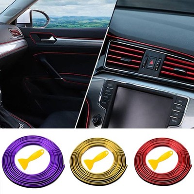 Decoration Car Interior Exterior Styling 5M Red Molding Strip Gap Trim Edge