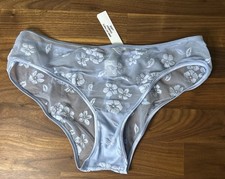 Cosabella Panties Hot Pants Hottie Bikini L Mesh Second Skin NWT Annie Chambray