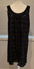 Karen Kane Black Lace Sleeveless Cocktail Dress Women’s Medium Classic