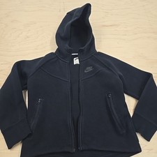 Nike Boys Black Full Zip Up Hoodie Jacket Size Small ZIPPER IS MISSING 