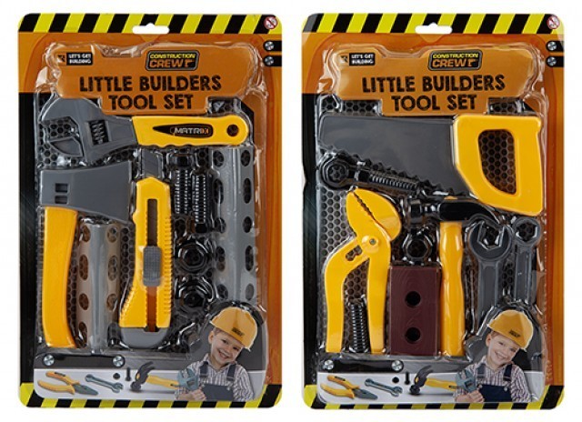 Little Builders Kids Construction Tool Set 2 Assorted Pretend Play Safe Toy Tool