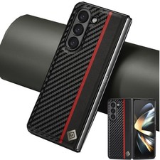 for Samsung Galaxy Z Fold8/7/5/4/3 Carbon Fiber Texture Phone Case Rugged Cover