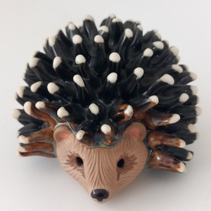 Vintage Studio Pottery Hedgehog Figurine Spikey Signed