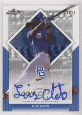 2016 Leaf Perfect Game National Showcase Blue 14/15 Luis Cleto #BA-096 Auto 0b2
