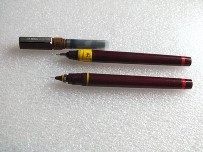 Vintage alter ROTRING - Isograph / Tuschenfüller  - 0,35 / 2 x 0,50 mm  - KB 8