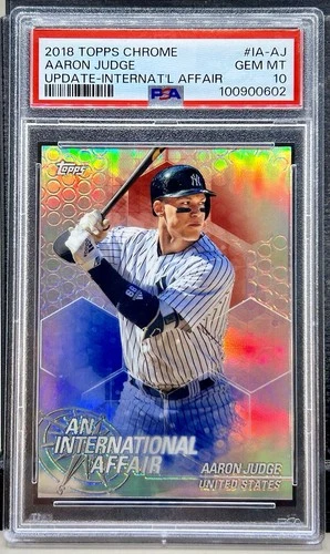 2018 Topps Chrome Update Aaron Judge Int’l Affair #IA-AJ PSA 10 Yankees