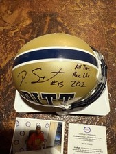 Devin Street Signed Pitt Panthers Authentic Schutt Mini Helmet  Inscription &COA
