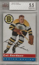 ~1954-55 Topps CAL GARDNER #47 Bruins Beckett Vintage Grading 5.5 EX+ Read~