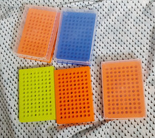 VWR Tube Rack with Lid Reversible Holds 0.2 - 1.5 ml Tubes Asst Colors 5 Racks