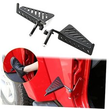 Exterior Front Foot Pegs Metal Foot Step for 2007-2018 Jeep Wrangler JK JKU,