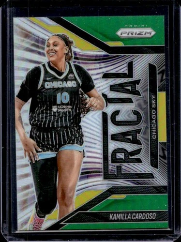 2025 Panini WNBA Prizm Kamilla Cardoso Fractal Green #10 Sky