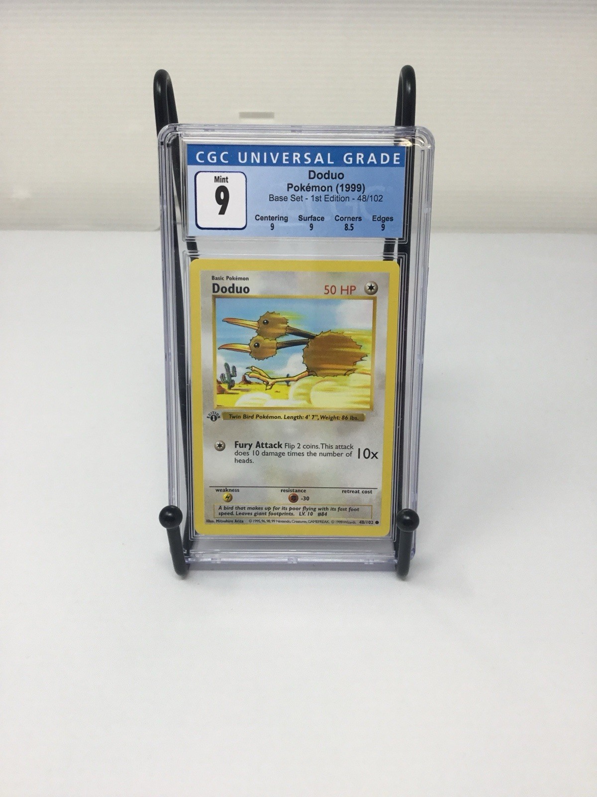 Doduo 48/102 Pokémon 1999 Base 1st Edition Shadowless CGC 9 B
