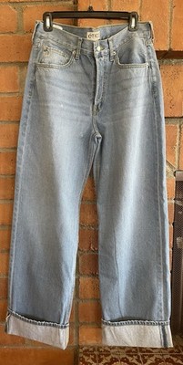 Women s ETICA Wide Leg Cuffed Jeans 29 NWT