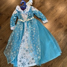Princess Factory Snow Elsa Type Princess Snowflake Dress Costume Child Sz 7-8
