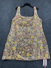 NWT Cider Sequin Scoop Neckline Split Bodycon Mini Dress