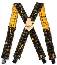 Men'S Suspenders Fully Elastic 2 Inch Wide X Back Heavy Duty Work Suspenders