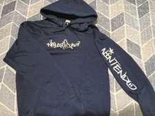 NEW 2003 Nintendo "Who Are You?" Promo Navy Hoodie L GameCube GBA Rare Vintage