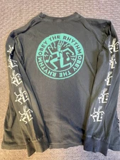 Obey Shirt Mens Large Black Long Sleeve The Rhythm Graphic Skate Streetwear