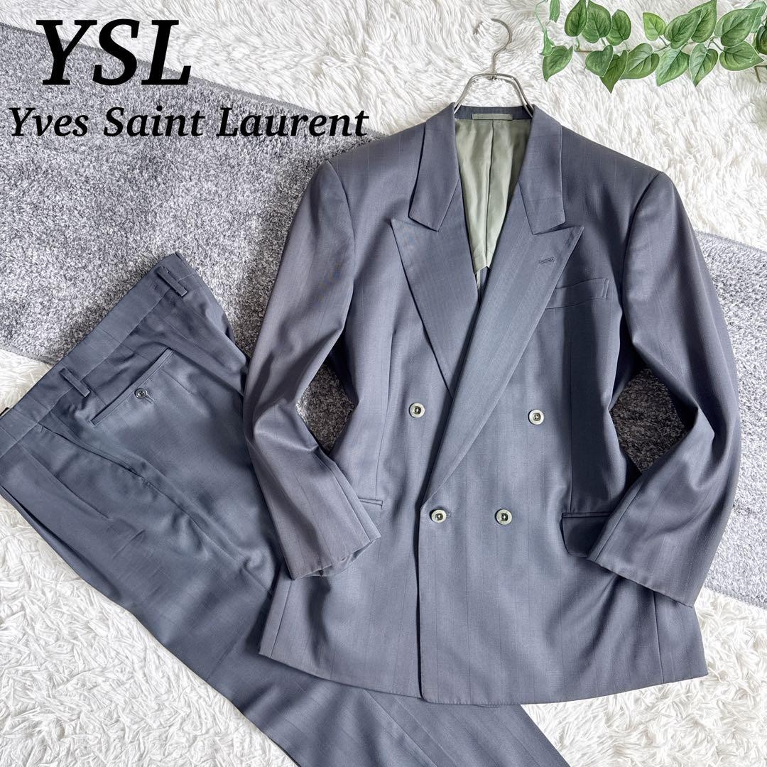 Tuta Yves Saint Laurent doppiopetto anni 80 90 antracite vintage usata dal Giappone