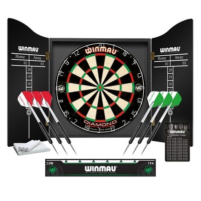 Dart Board Professional Diamond Plus Cabinet Set Surround Winmau 5003 Dartboard