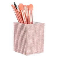FüR Crystal Makeup Pinselhalter Aufbewahrungsbox Quadratischer Etui Champagner