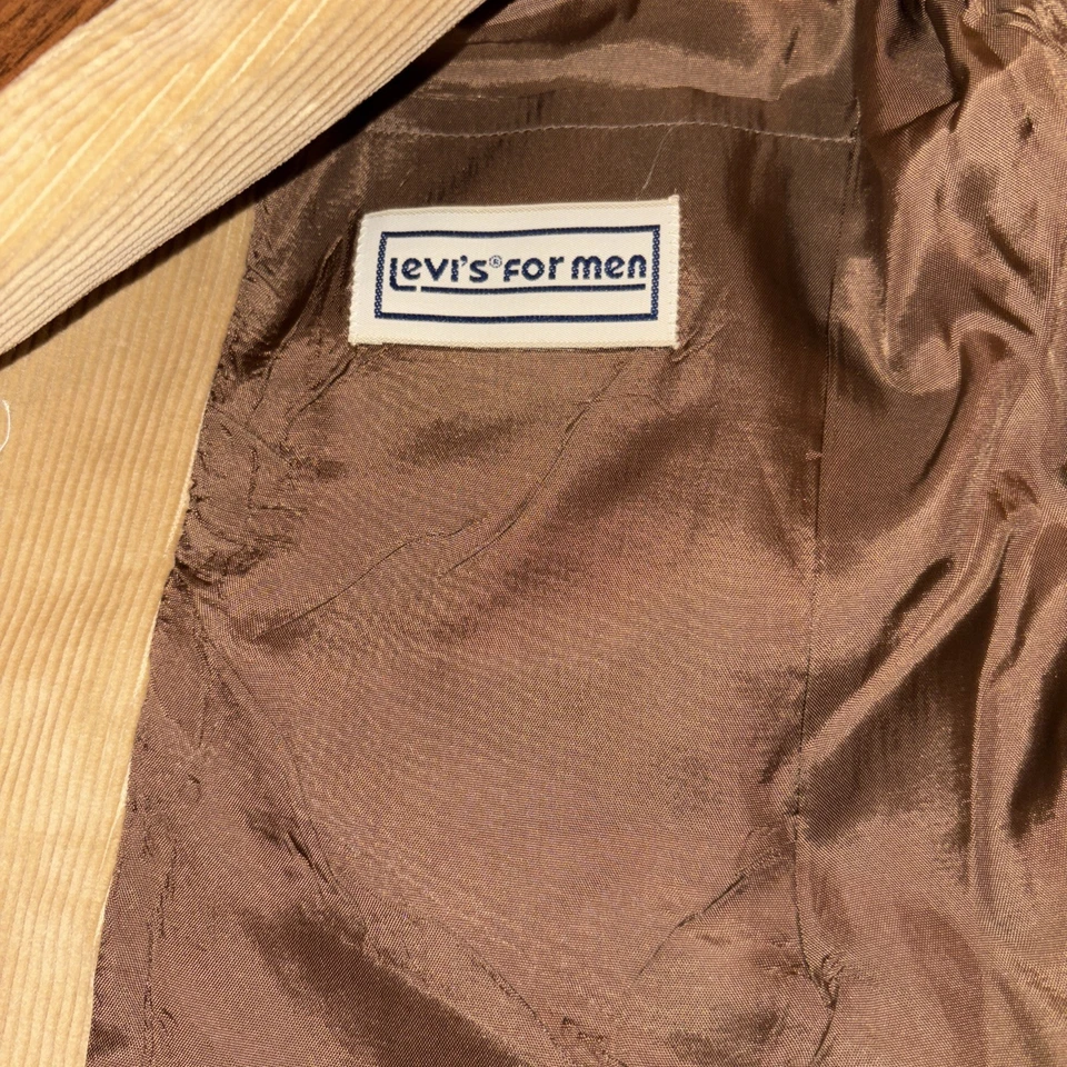 Chaqueta Blazer Vintage Levis 1977 Western Rockabilly Pana 41R Foto 3 de 4