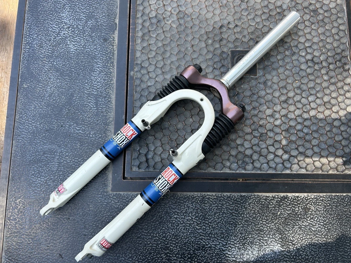 White Rockshox 1 1/8 in-Threadless Bicycle Forks for sale | eBay