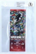 Tom Brady Tampa Bay Buccaneers Signed Super Bowl LV Ticket