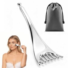 Premium Zinc Alloy Gua Sha Tool Lymphatic Drainage Massager Facial Sculpt...