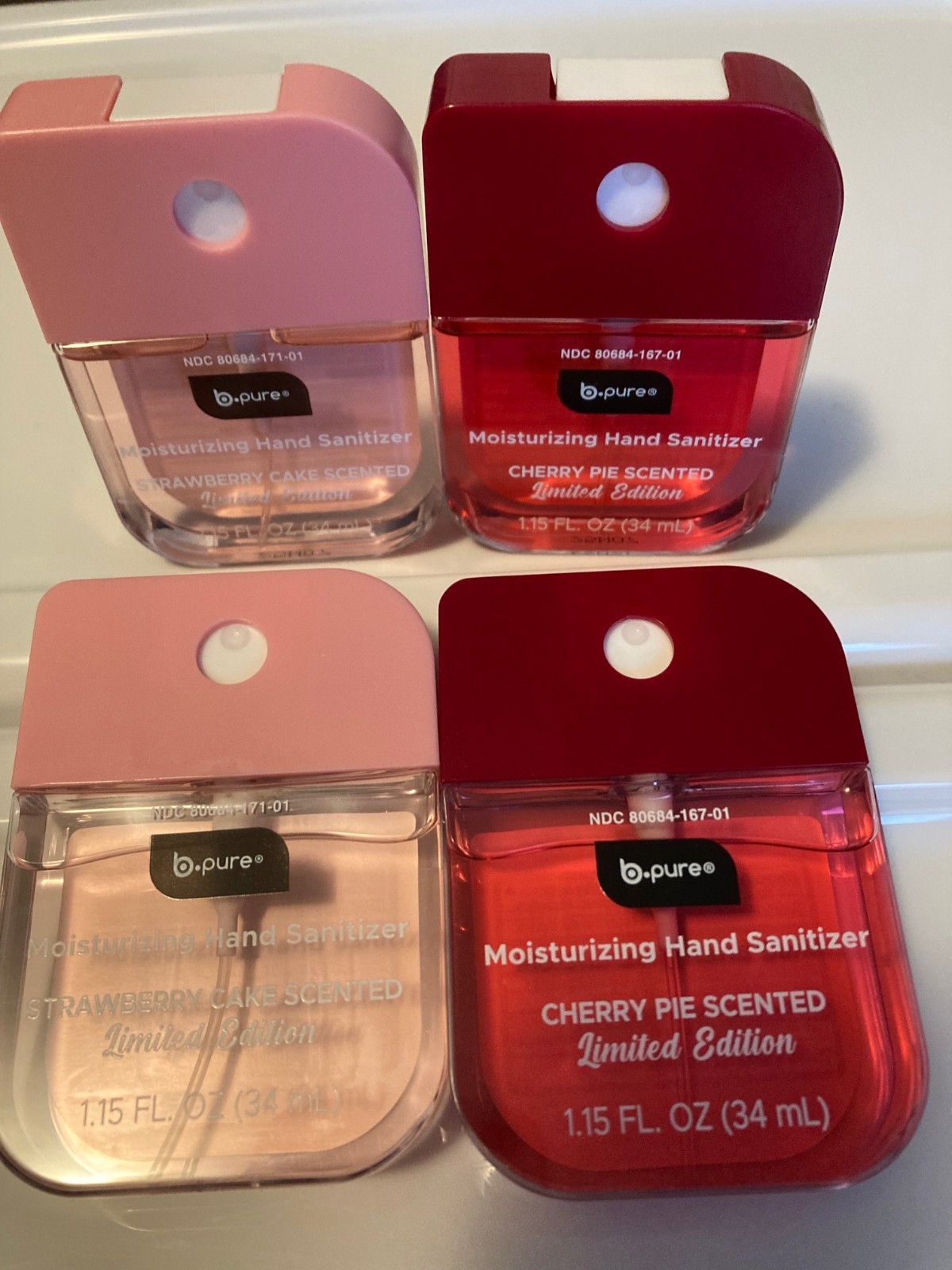 4 B Pure Moisturizing Hand Sanitizer-Lmt Edition Cherry Pie & Strawberry Cake