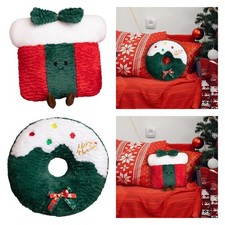 Cuscino decorativo natalizio in peluche per divano letto ufficio