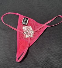 Rare    Y2K Vtg Frederick's of Hollywood Glittery JEWEL STAR Thong Panty M NEW