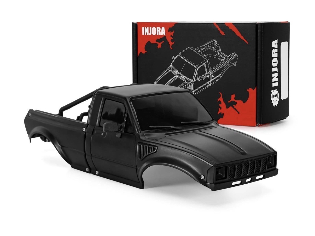 INJORA IR60-24 Pickup Hard Body Shell with Bed Rack for 1/24 RC Crawler ...