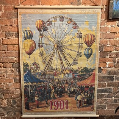 Vintage Stil Zirkus Wandbehang - große rustikale Wandfunktion - Leinwandbild
