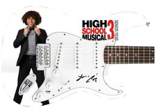 Corbin Blue High School Musical Autographed 1/1 Custom Graphics Photo Guitar PSA