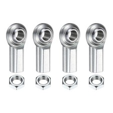 4 Pcs CF6 Female Rod End Bearing RH 3/8-24 Thread x 3/8" Bore with Jam Nut