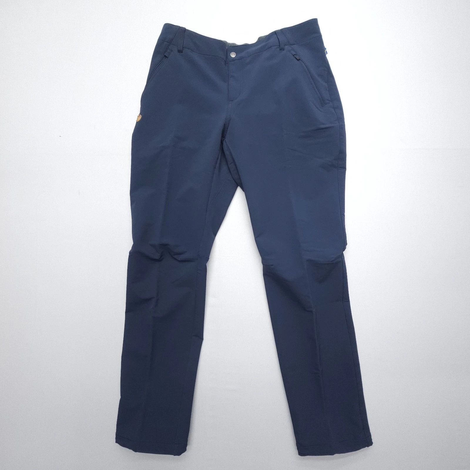 Fjallraven Abisko Winter Stretch Trousers Womens 12 Blue Trekking Softshell EUC