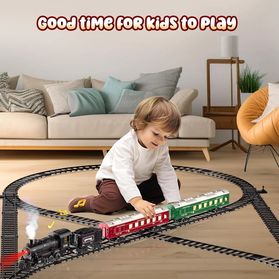 Train Set, Remote Control Train Toys with Luxury Track & Glowing Passenger Carri - Image 4 of 4