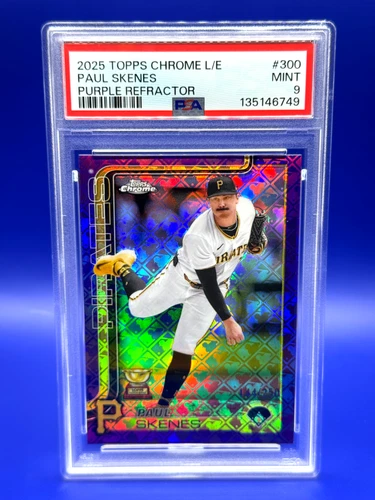 2025 Topps Chrome - Paul Skenes #300 Purple Refractor /250 🇺🇸 PSA 9 🇺🇸