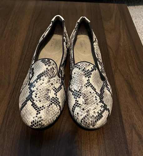 Mocassini Clarks Collection Ultimate Comfort in finta pelle di serpente stampa animalier taglia 7 5