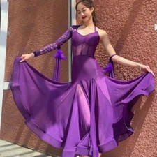 Modern Dance Dress National Standard Dance Lace Big Swing Skirt Ballroom Dress