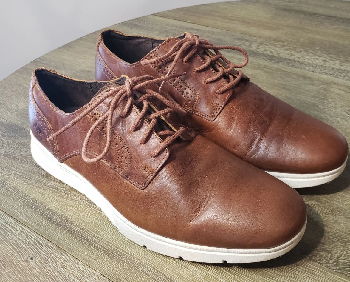 Scarpe eleganti Timberland da uomo Franklin Park Brogue Oxford in pelle marrone taglia 9 5